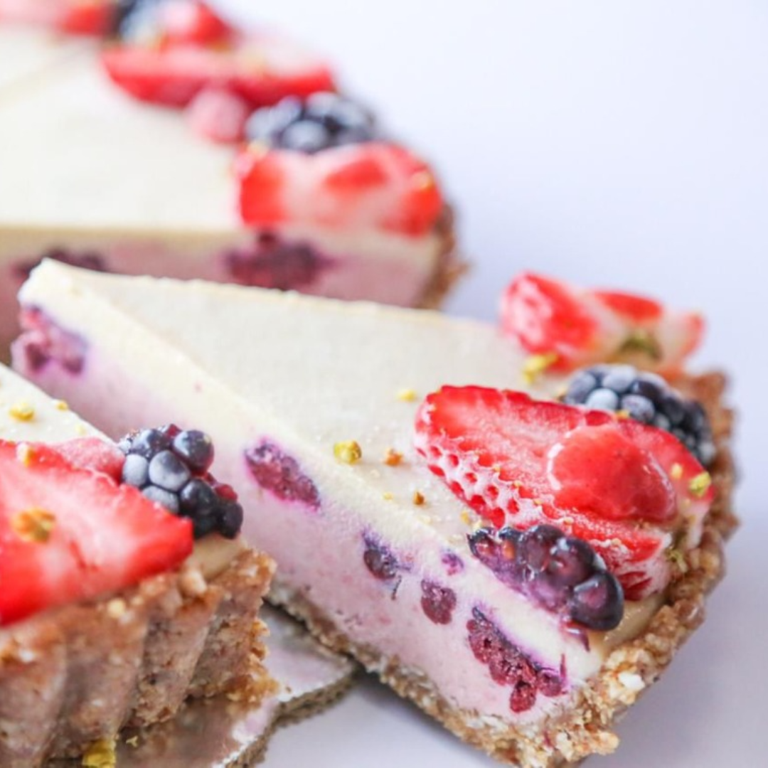 Frozen Vegan Cheesecake Strawberry Keylime