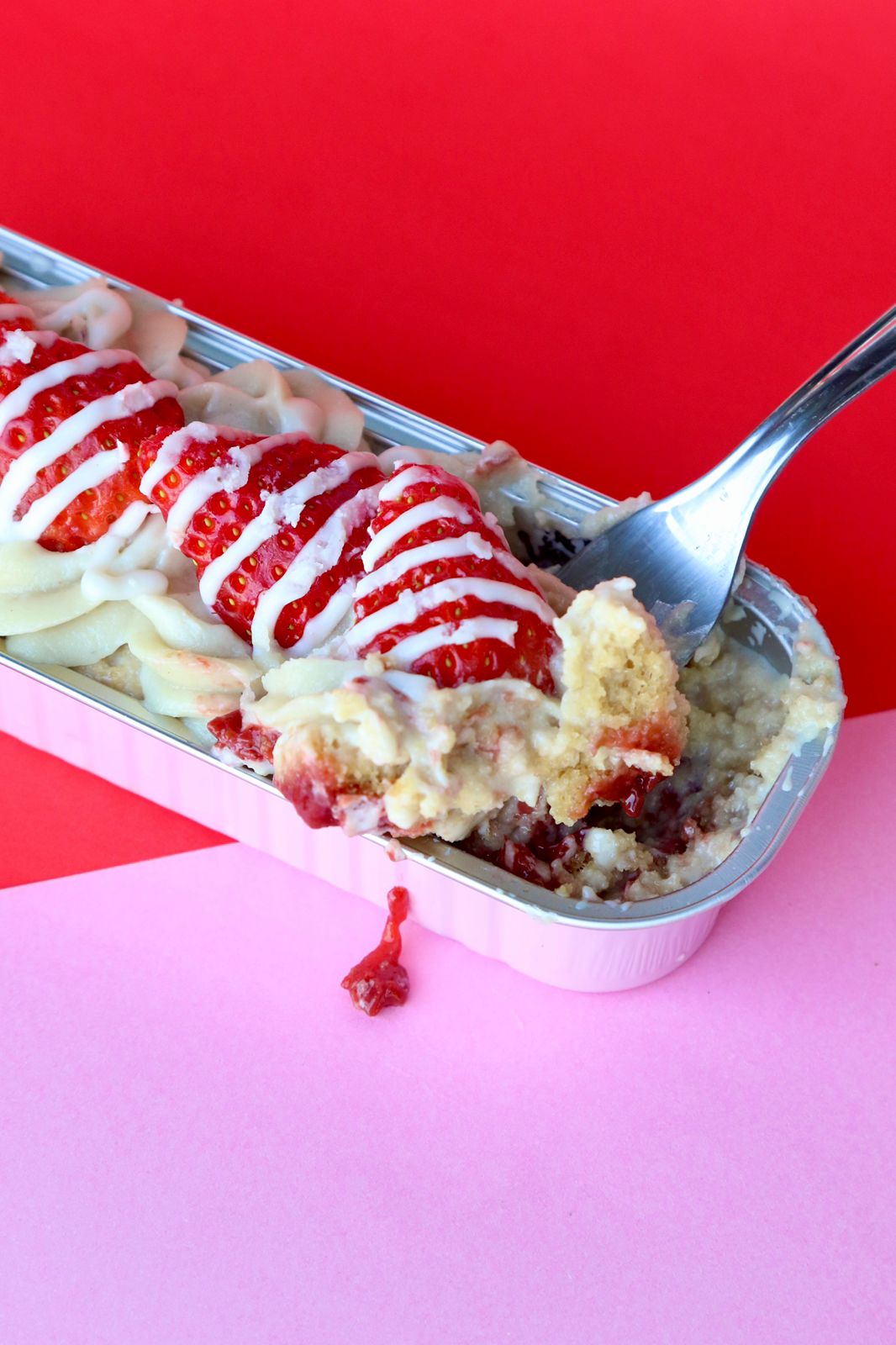 Strawberries n' cream Chunk Cake